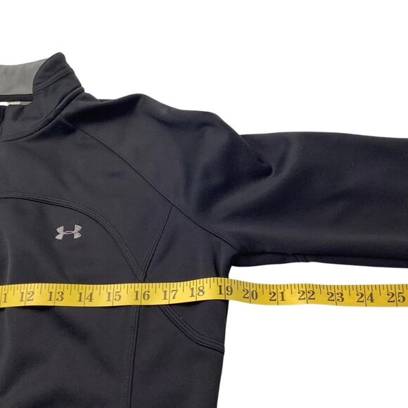 Under Armour 1/4 Zip Black Soft Shell Fitted Jacket Women’s Size Medium - Picture 6 of 8